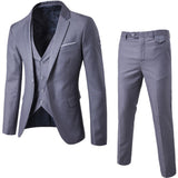 Seersucker Suit Men's Three-Piece Suit