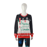 Ugly Christmas Sweater Autumn and Winter Women's Sweater Printing round Neck Loose Top