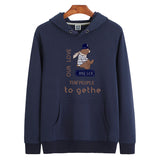 Slogan Graphic Hoodie Men's Pullover Coat Hooded Terry Cartoon Print Sweatshirt