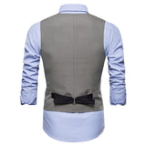 Men's Dress Vests Men's Vest Casual Jacket Business Waistcoat Men's V-neck Suit Vest