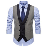 Men's Dress Vests Men's Vest Casual Jacket Business Waistcoat Men's V-neck Suit Vest