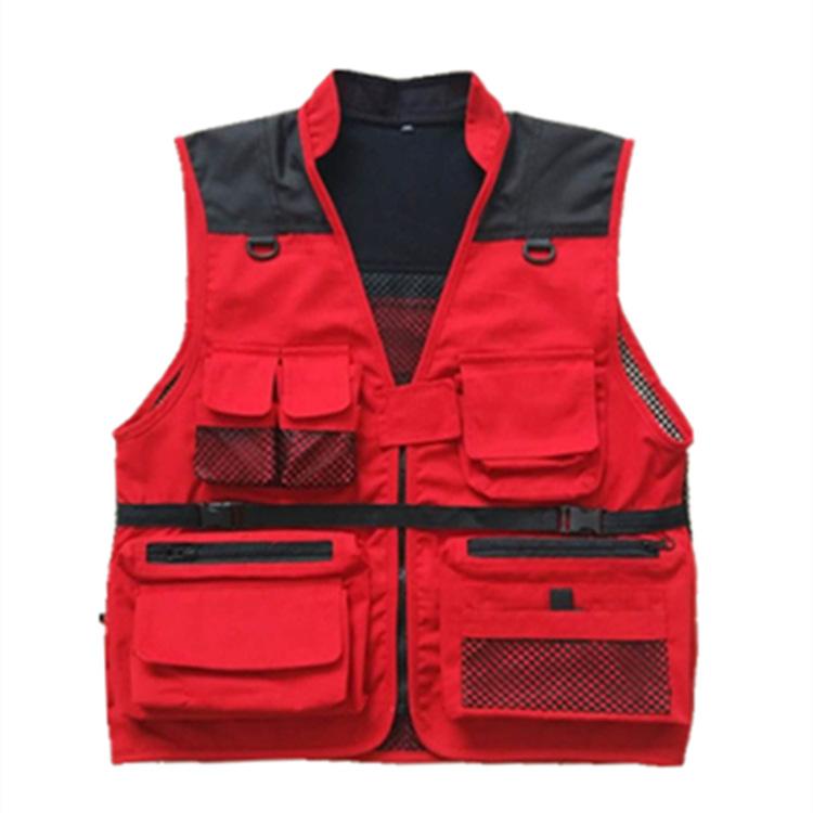 Men Utility Vest Work Zipper Tactical Work Vest Slim Pocket Jacket Multi-Pocket Vest Outdoor Casual and Comfortable Men's Clothing