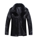 Beaver Coat Men Autumn and Winter Faux Mink Coat Hooded Men
