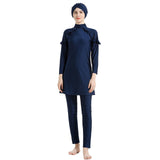 Burkini Swimwear Muslim Fashion Outfits Plus Size Long Sleeve Trousers Black Slimming Women's Swimwear