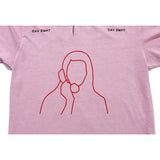 Cavempt Ce Pink Man-Shaped Short-Sleeved T-shirt