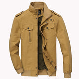 Tactics Style Men Outdoor Windproof Coat Men Casual Jacket Spring and Autumn Stand Collar Solid Color Coat plus Size