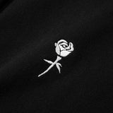 Black Rose Hoodie Philtrum Rose Embroidery Cardigan Hoodie