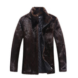 Beaver Coat Men Autumn and Winter Faux Mink Coat Hooded Men