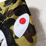 Shark Print Hoodie Autumn and Winter Shark Mouth Men and Women Casual Camouflage Thin Sweater Baggy Coat