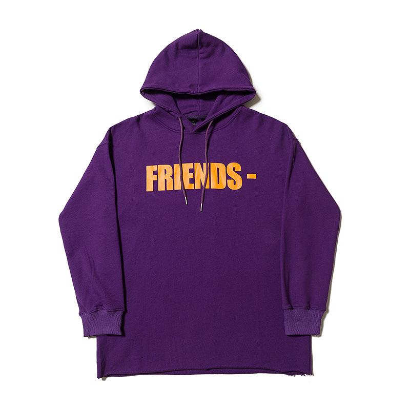 Vlone Hoodie Life Sweater Fashion Brand Hip Hop Loose Men's and Women's Purple Hoodie