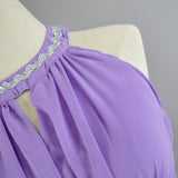 Prom Dresses Halter Beaded Swing Strapless Sexy Dress Chiffon Formal Dress