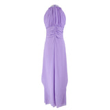 Prom Dresses Halter Beaded Swing Strapless Sexy Dress Chiffon Formal Dress