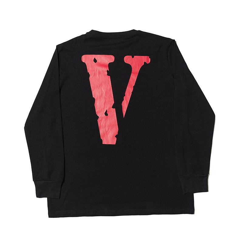 Vlone Sweatshirt Fashion Men's Personality plus Size Retro Sports Long Sleeve Tshirt