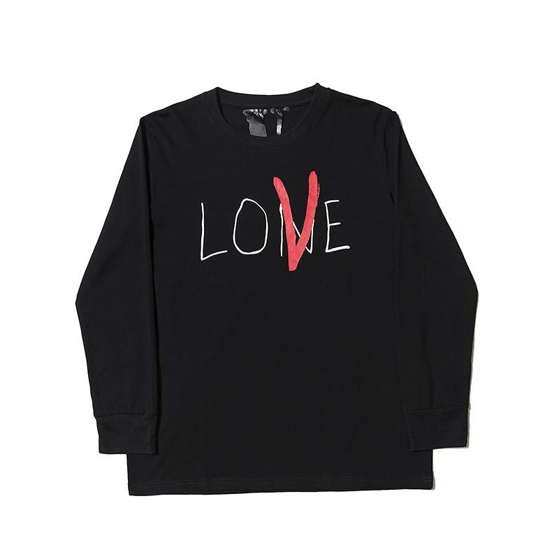 Vlone Sweatshirt Men's Clothing Fashion Long Sleeve Trendy Brand Women's Large Size Retro Sports Tshirt Top