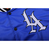 Dodgers Letter Man Jacket Outfit Senior Jackets Varsity Baseball College Coat Paisley Baseball Uniform Loose Men's Leather Jacket