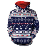 Ugly Christmas Sweater Autumn and Winter Digital Printing Loose Hooded Sweater plus Size