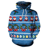 Ugly Christmas Sweater Autumn and Winter Digital Printing Loose Hooded Sweater plus Size
