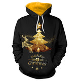 Ugly Christmas Sweater Autumn and Winter Digital Printing Loose Hooded Sweater plus Size