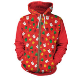 Ugly Christmas Sweater Autumn and Winter Digital Printing Loose Hooded Sweater plus Size