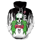 Skeleton Hoodie Skull 3D Digital Printing plus Size Hooded Sweater