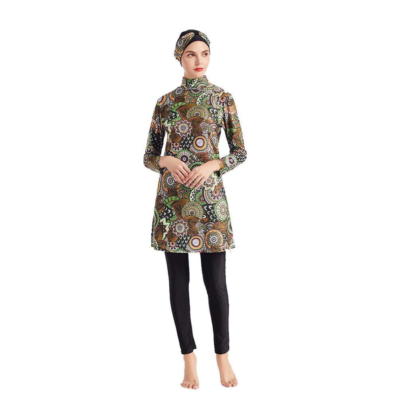 Burkini Muslim Swimwear Printed Swimsuit