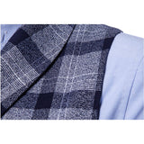 Tuxedo Vests Men Suit Vest Men's Vest Plaid Double Breasted Vest