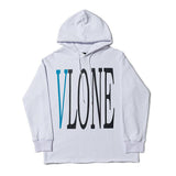 Vlone Hoodie Autumn and Winter Coat Hoodie Loose Men's and Women's Long Sleeves Hooded Sweater