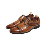 Indo Western Shoes Spring British Woven Leather Shoes Scasual Pointed Business Leather Shoes