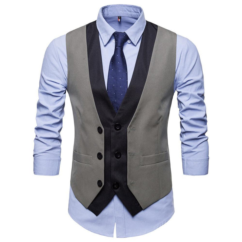 Mens Dress Vests Men's Vest Casual Jacket Business Waistcoa Blazer Men's Vest Casual and Comfortable