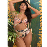 Women Plus Size Swimwear Bikini Printed One-Piece Swimsuit Bikini