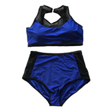 Women Plus Size Swimwear Tankinis Stitching Split Bikini