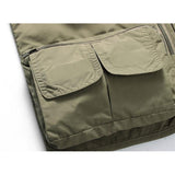 Men Utility Vest Work Zipper Tactical Work Vest Slim Pocket Jacket Vest Men's Outdoor Multi-Pocket