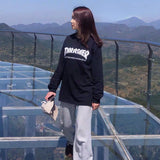 Thrasher Hoodie Flame Loose Hooded Sweater for Men and Women Autumn and Winter