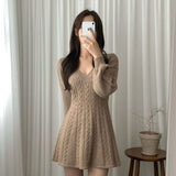 Sweater Dress Outfit With Tights 2 Piece Set Sweater Skirt Knitted Dress Women's Long Black Bottom Skirt Slim