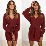 Sweater Dress Outfit With Tights 2 Pieces Set Winter Sweater Sexy Warm Sweater Top Women's Clothing