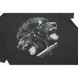 Present T Shirt Vintage Distressed Doberman Pinscher Printed round Neck Loose