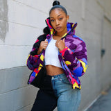 Nina Parker Camo Jacket Men's and Women's Color Camouflage down Jacket