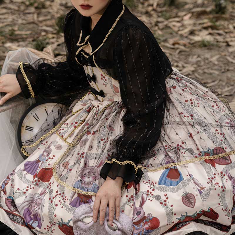 Gothic Lolita Harajuku Style Clothing Lolita Dark Style JSK Dress