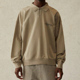 Essentials Polo Shirt Foot of God Double Line Polo Terry Lapel Loose Sweater