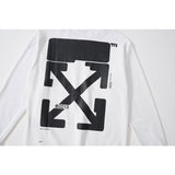 Off White Sweatshirts Long Sleeve round Neck Sweater for Autumn and Winter