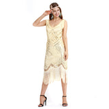 The Great Gatsby Dresses Vintage Sequined Tassel Dress Beaded