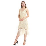 The Great Gatsby Dresses Vintage Sequined Tassel Dress Beaded