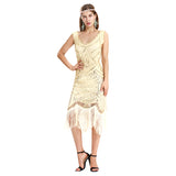 The Great Gatsby Dresses Vintage Sequined Tassel Dress Beaded