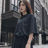 Fog T Shirt Reflective Lapel Polo Short Sleeve Cotton Tshirt Men and Women Lapel Fear Of God