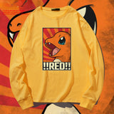 Men and Women Pokemon Pikachu Hoodie Pokémon Long Sleeve T-shirt Autumn