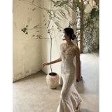 Vintage Empire Waist Dress Embroidered Dress Slimming Retro Minority Dress