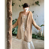 Vintage Empire Waist Dress Embroidered Dress Slimming Retro Minority Dress