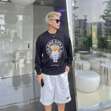 CHH Chrome Heart Sweatshirt Autumn and Winter Couple Cartoon Bear Towel Embroidery round Neck Sweater for Men and Women