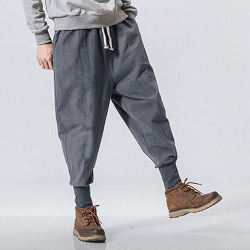 Linen Pants Straight Leg Pants Drawstring Lightweight Elastic Beach Pants Spring and Summer Retro Pants Linen Casual Pants