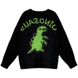 Dinosaur Sweats White Dinosaur Cartoon Sweater